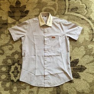 Shirt for boys in white and blue in size 38